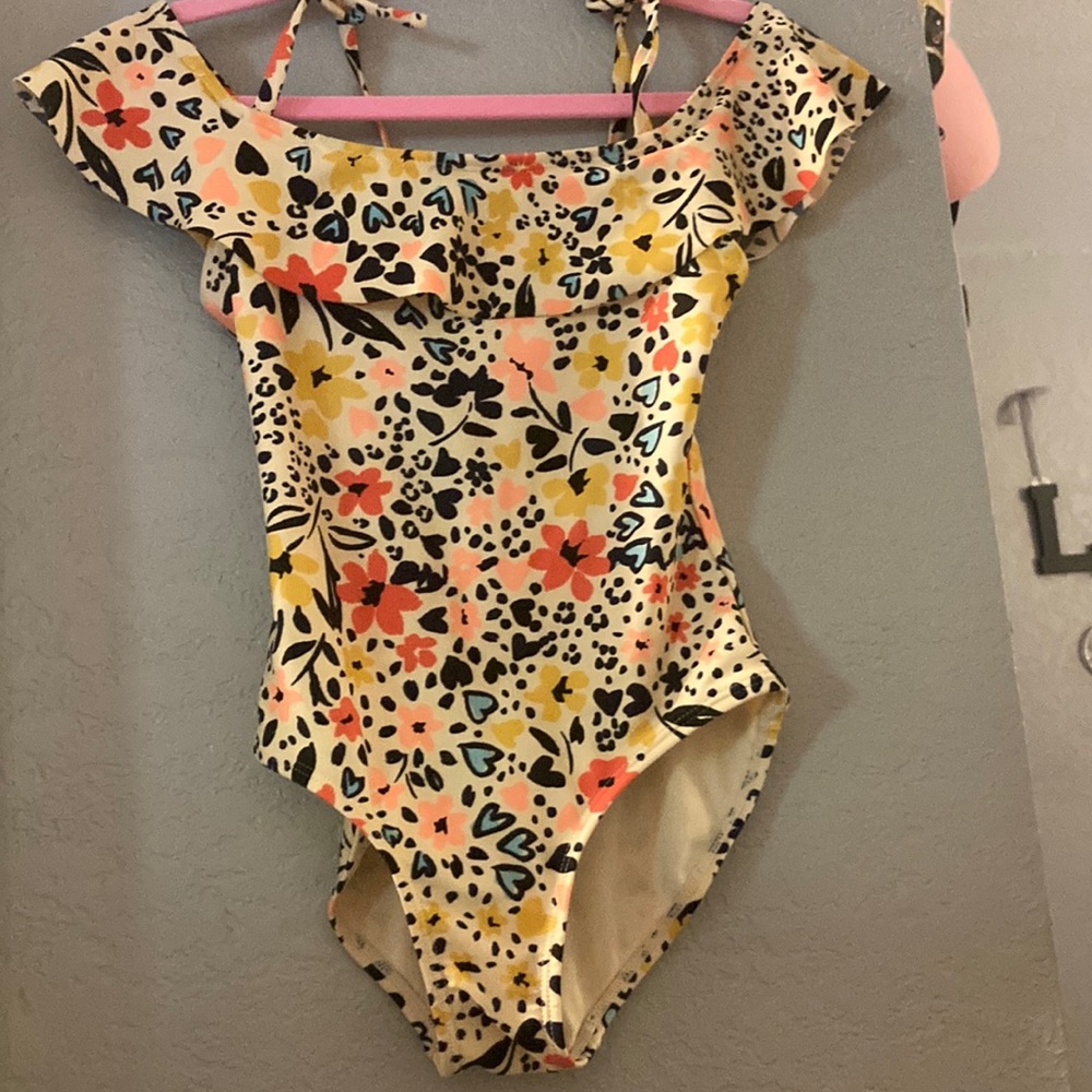 Off the shoulder one piece swimsuit